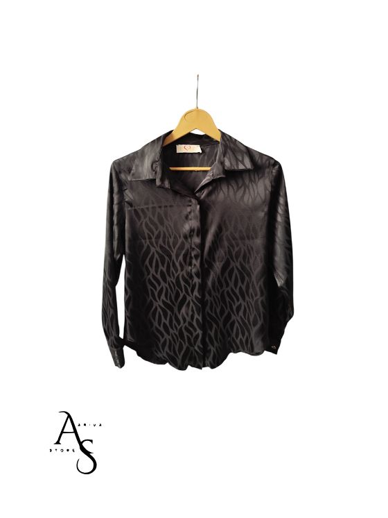 شومیز دخترانه ساتن طرح دار کد 107